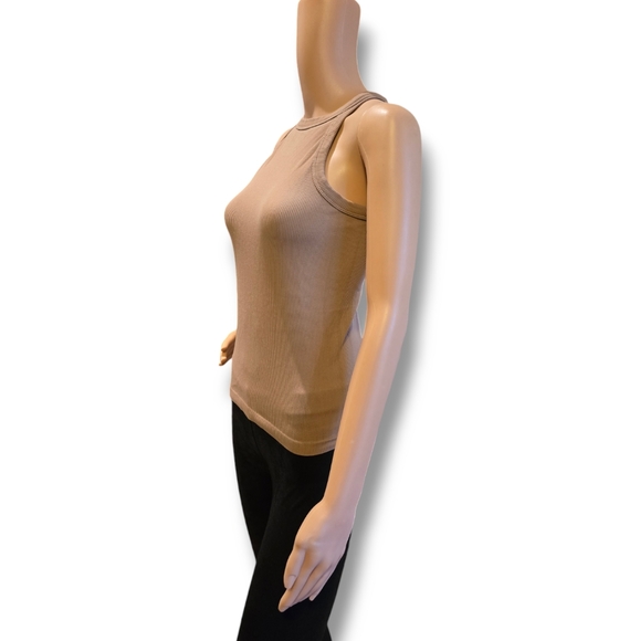 RAZZLE DAZZLE Women's Ribbed Tie Back Sleeveless Tank Top in Nude - Picture 12 of 16